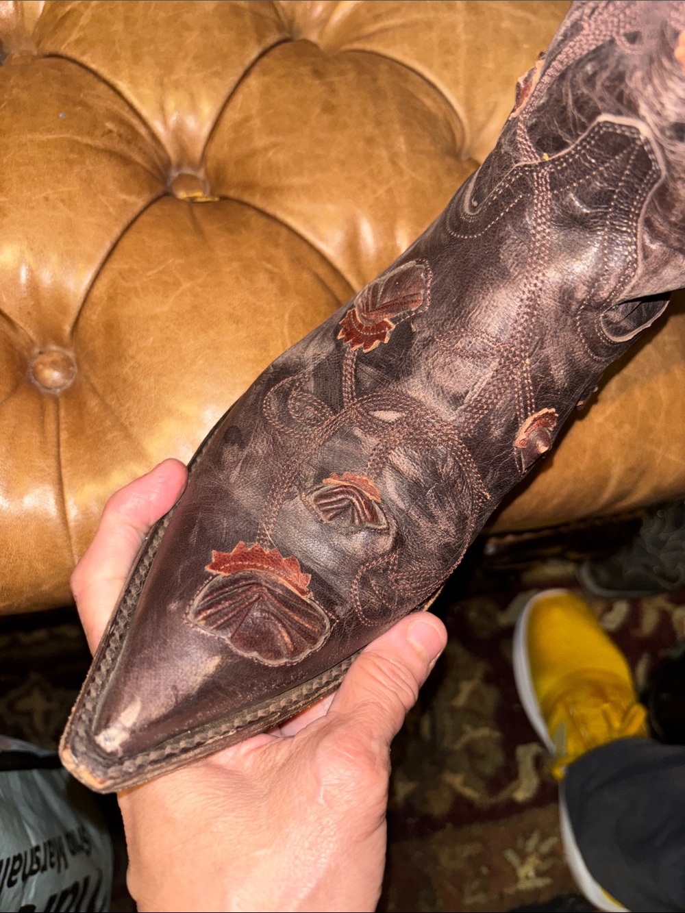 OLD GRINGO Western Embroidered Floral Cowboy Boots - size 8.5 - Picture 3 of 8